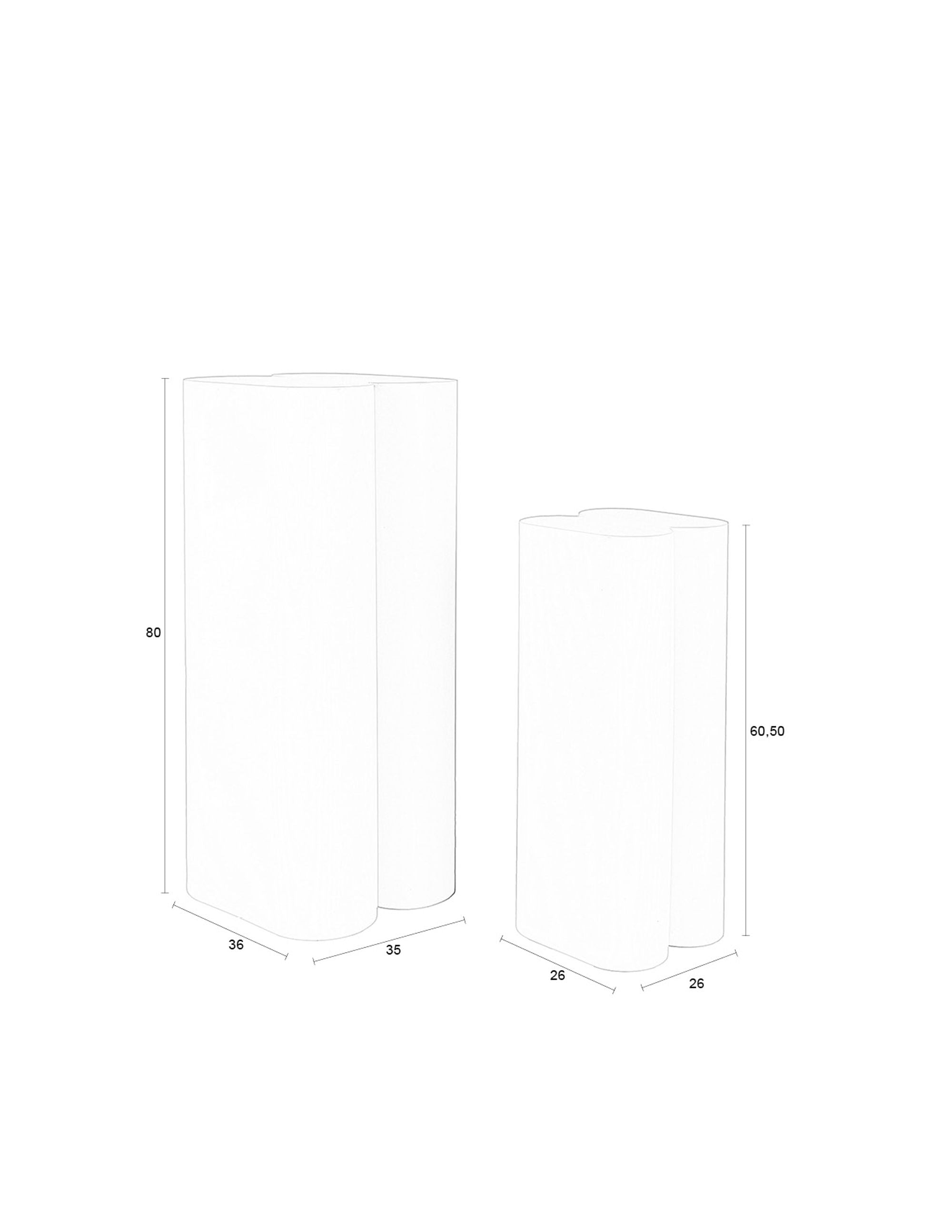 Zuiver Set of 2 Plant Stand Shape Column Side Tables